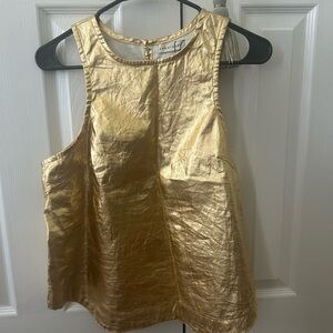 Elegant Gold Sleeveless Boutique top